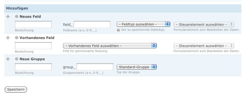 Manage Fields D6